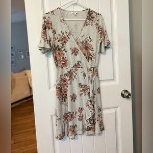 Candies Floral Wrap Dress